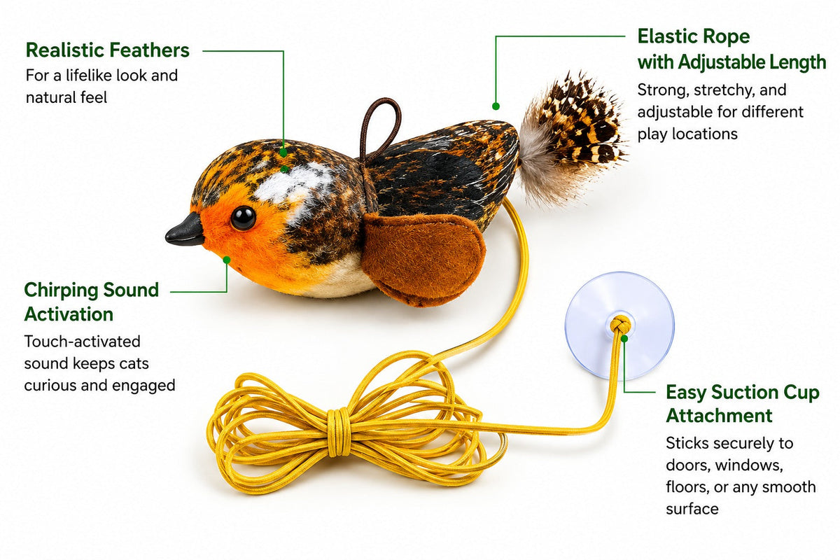 Interactive Vocal Bird Cat Toy
