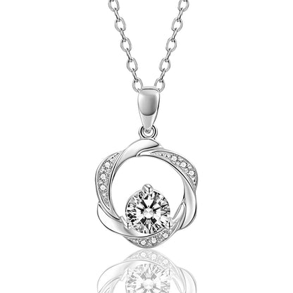 Minimalist Floral Clover Pendant Necklace