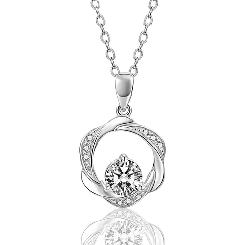 Minimalist Floral Clover Pendant Necklace